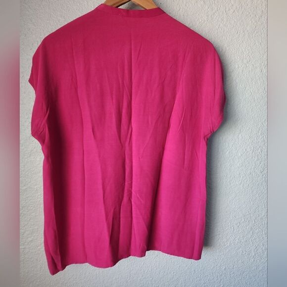 Calme Johnny Was blouse peaseant embroidery boxi bohemian - Picture 3 of 8